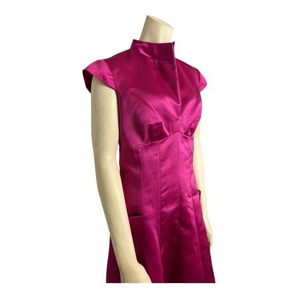 Kay Unger New York Fuscia Pink Satin Cocktail Bridesmaid Dress 6 Formal 10d2674 - Picture 10 of 12